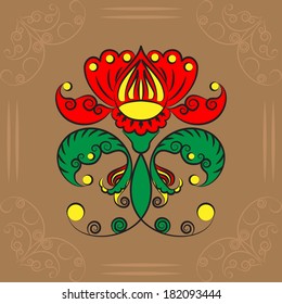 Abstract Illustration Floral Seamless Pattern