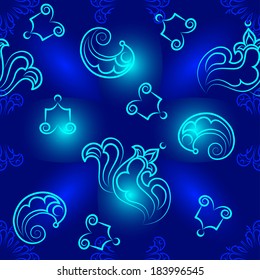 Abstract Illustration Floral Seamless Pattern