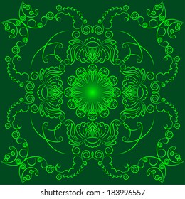 Abstract Illustration Floral Seamless Pattern