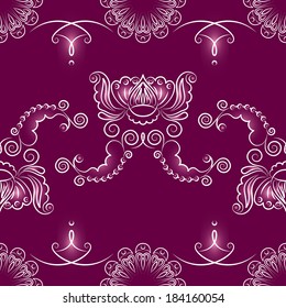 Abstract Illustration Floral Seamless Pattern