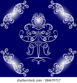 Abstract Illustration Floral Seamless Pattern