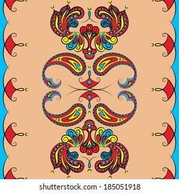 Abstract Illustration Floral Seamless Pattern