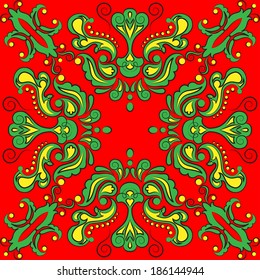 Abstract Illustration Floral Seamless Pattern