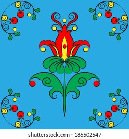 Abstract Illustration Floral Seamless Pattern
