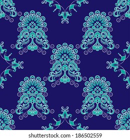 Abstract Illustration Floral Seamless Pattern