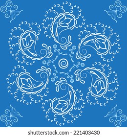 Abstract Illustration Floral Seamless Pattern