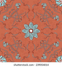 Abstract Illustration Floral Seamless Pattern