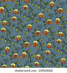 Abstract Illustration Floral Seamless Pattern