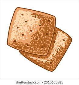 abstract illustration of flour cake with silhouette artistic art style 5