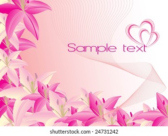 abstract illustration with flower