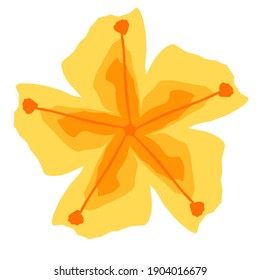 abstract illustration of flower shape, combination of various vector colors,