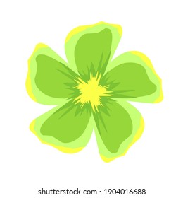 ilustración abstracta de la forma de la flor, combinación de varios colores vectoriales,