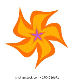 abstract illustration of flower shape, combination of various vector colors,