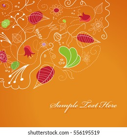 Abstract illustration with flowers.