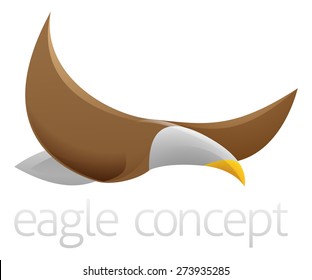 An abstract illustration of a flying eagle concept design