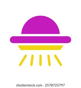 Abstract Illustration of a Flying Saucer Icon Design