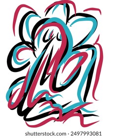 An abstract illustration full of color 