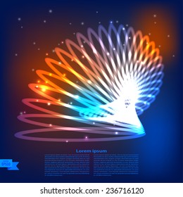 Abstract illustration of a futuristic planet. Vector illustration.
