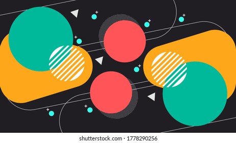ABSTRACT ILLUSTRATION GEOMETRIC BACKGROUND FLUID DESIGN VECTOR TEMPLATE FOR WALLPAPER COVER DESIGN 