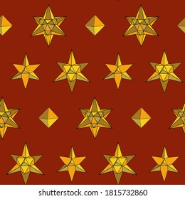 Abstract illustration in geometric style. Classic color with geometric shapes. Graphic modern ornament for presentations, posters, fabrics.