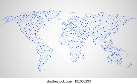 Abstract Illustration Of Global Network, EPS 8