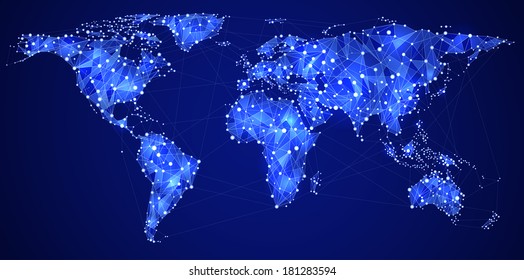 Ejemplo abstracto de la red global, EPS 10 contiene transparencia.