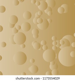 Abstract illustration with golden gradient. Confetti on a Pastel Background. Vector Placer from the circles. Pastel design. Abstract Bright Pattern for cards,banners,print. A Scattering of Confetti