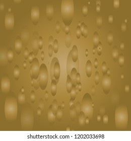 Abstract illustration with golden gradient. Confetti on a Pastel Background. Vector Placer from the circles. Pastel design. Abstract Bright Pattern for cards,banners,print. A Scattering of Confetti