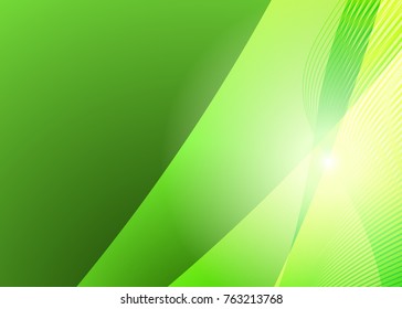 Abstract illustration with green eco background on green background. Eco background green. Green abstract web design. Vector illustration. Vector Nature color background. 