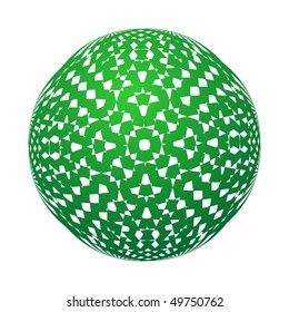 Abstract illustration green sphere - vector
