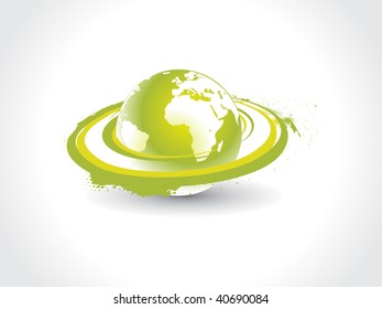 Abstract illustration with grunge swirl globe, vector illustration