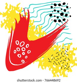 Abstract illustration. Hand draw background with brush texture for branding and social media. Vector backdrop design.
