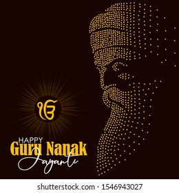 Abstrakte Illustration für fröhlichen Guru nanak jayanti.