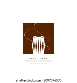 Abstract illustration of Happy Lohri holiday background for Punjabi festival.