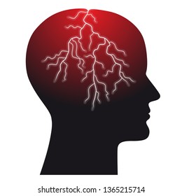 Abstract illustration of a headache - vector / isolated