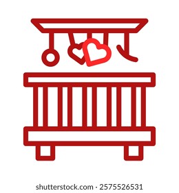 Abstract Illustration of Hearts on a Structure
