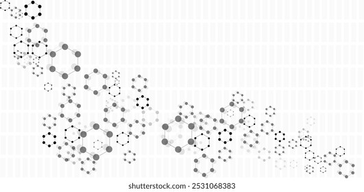 Abstract illustration of hexagons pattern design