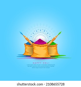 ABSTRACT ILLUSTRATION OF HOLI. HAPPY HOLI