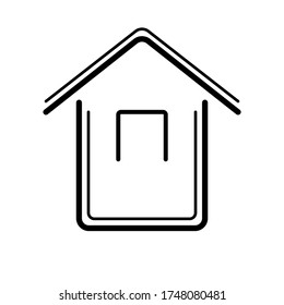 Ilustración abstracta de un vector de icono de casa