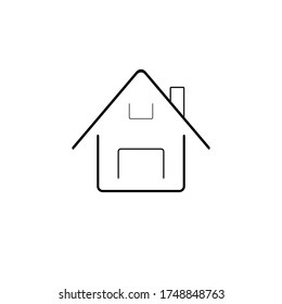 Ilustración abstracta de un vector de icono de casa
