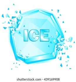 Abstract illustration ice on white background
