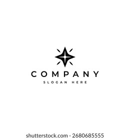 abstract illustration image of shining star symbol icon in flat logo vector design style