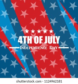 Abstract Illustration of an Independence Day geometrical Design - 4 of july