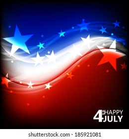 Abstract Illustration of an Independence Day wave Design - 4 of july