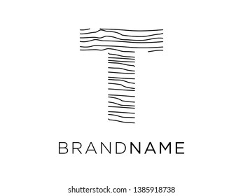 Abstract illustration initial font logo design.