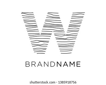 Abstract illustration initial font logo design.