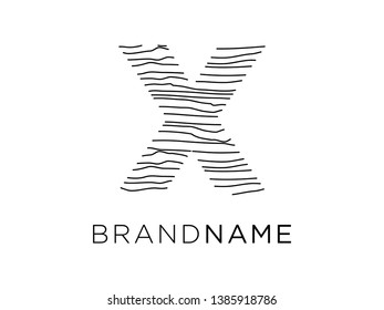 Abstract illustration initial font logo design.