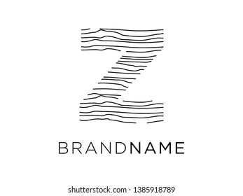 Abstract illustration initial font logo design.