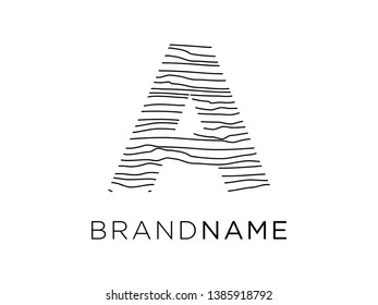 Abstract illustration initial font logo design.