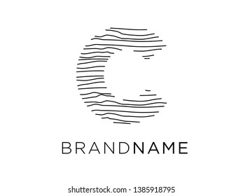 Abstract illustration initial font logo design.